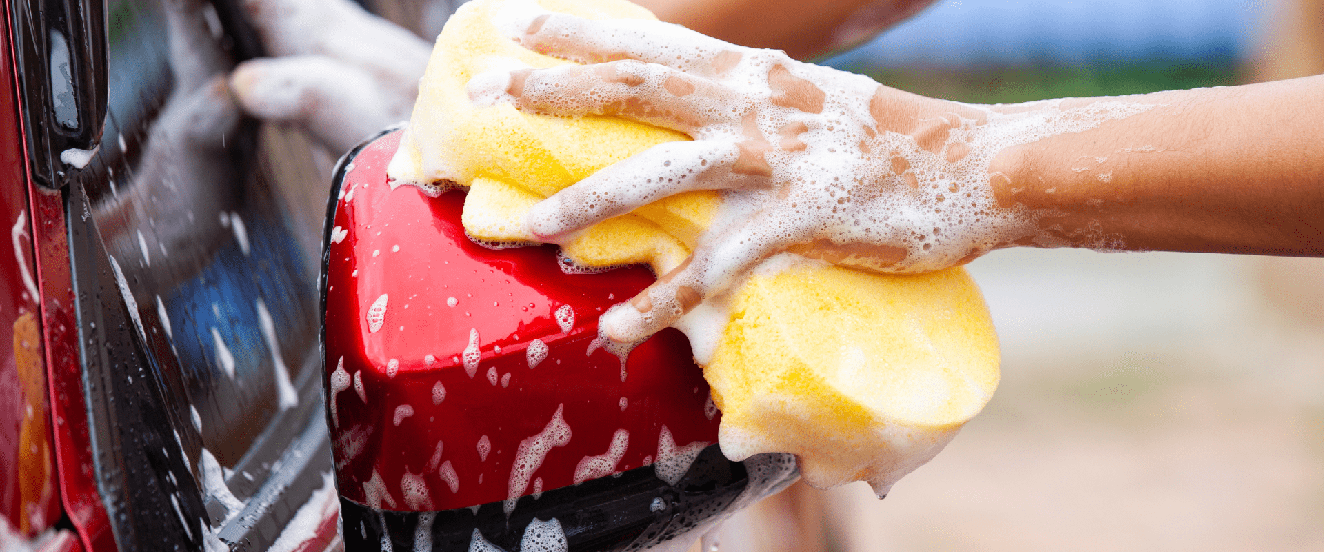 hand car wash sponge mirror